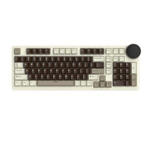 teclado royal kludge rkn99 tri mode ansi rgb hot swappable switch cream mocha grey
